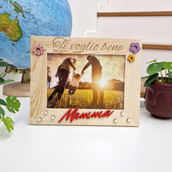 Cornice legno Ti voglio bene Mamma