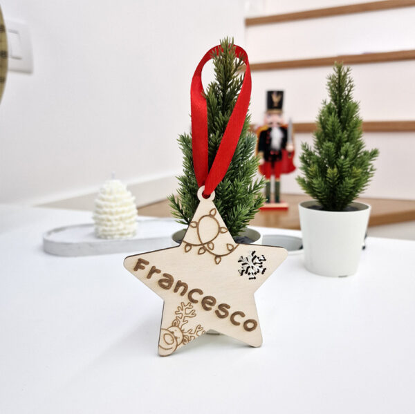 Pallina di Natale forma Stella - immagine 3