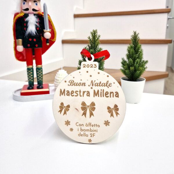 Pallina di Natale regalo Maestre