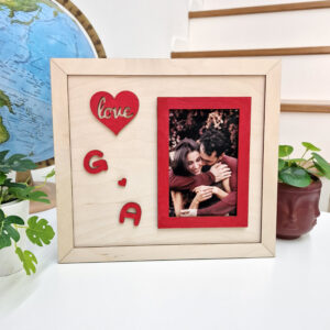 Porta foto love con iniziali