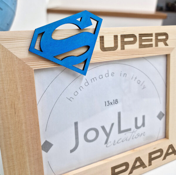 Cornice in legno Super Papà - immagine 2