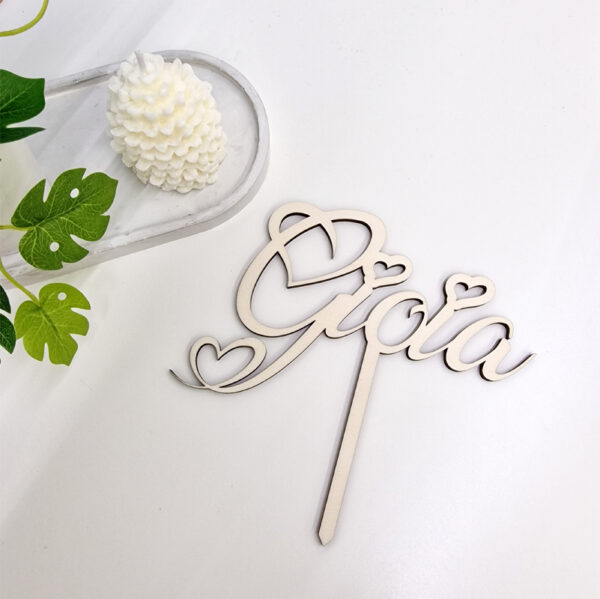 Cake topper nome - immagine 3