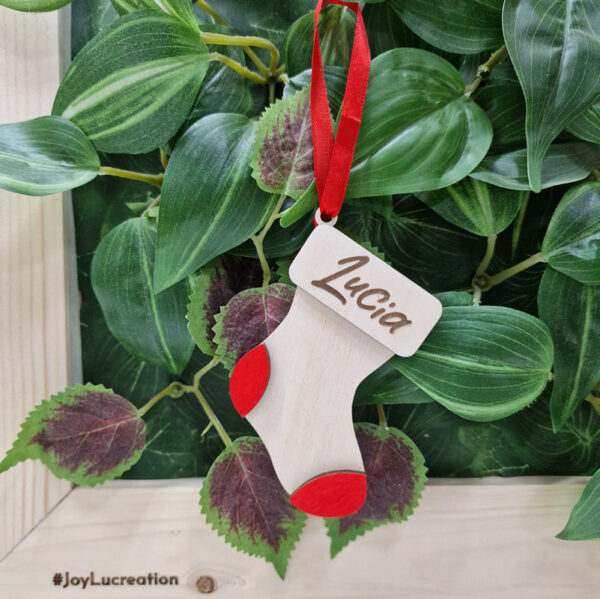 Pallina di natale "calza" - immagine 2