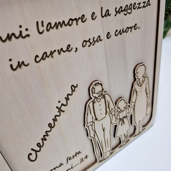 Quadretto nonni con dedica - immagine 2